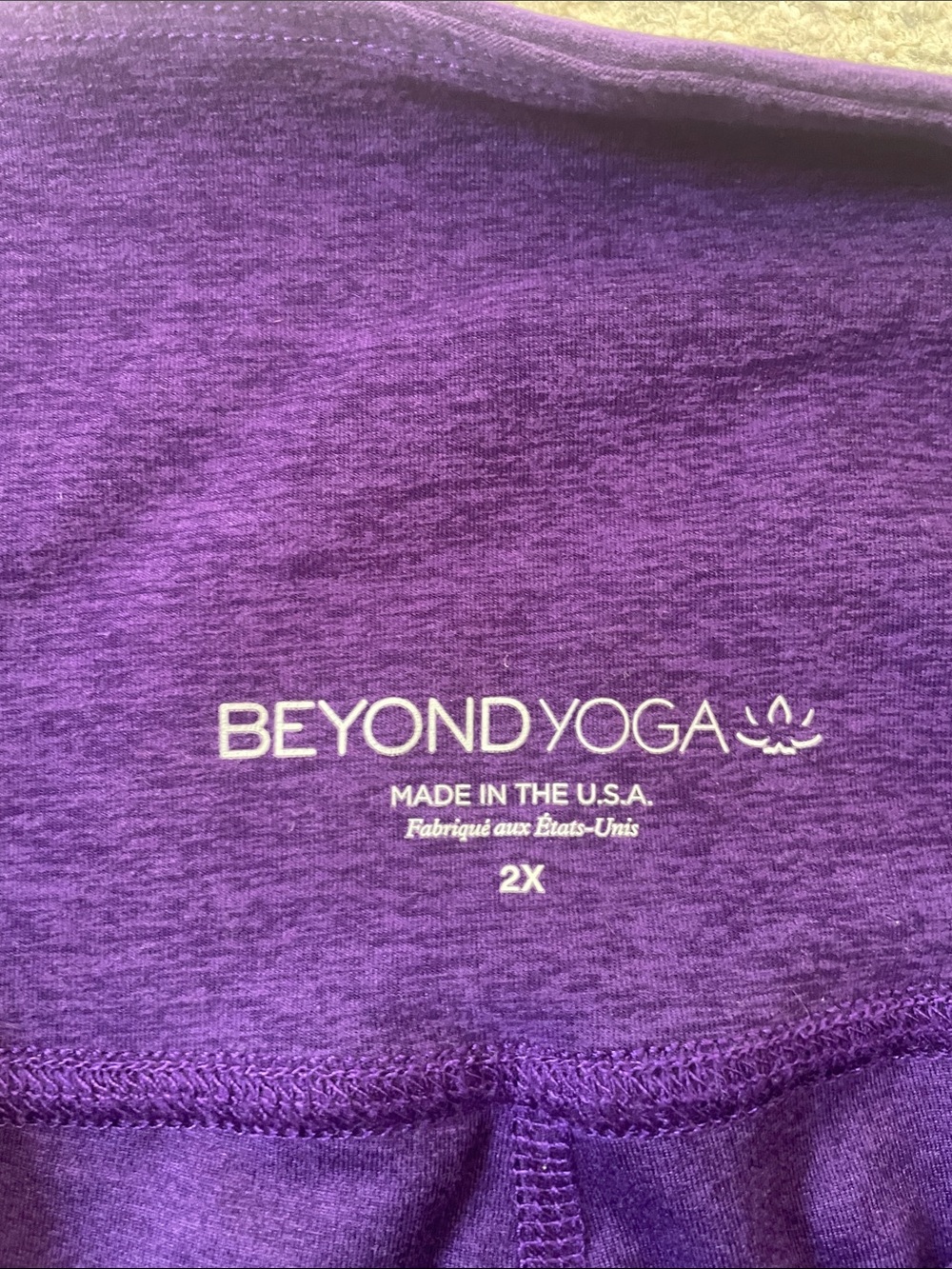 Beyond Yoga Heathered Purple Biking Shorts - Picture 4 of 4